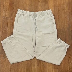Women’s Linen Pull-on Jogger Style Pants Light Khaki  8